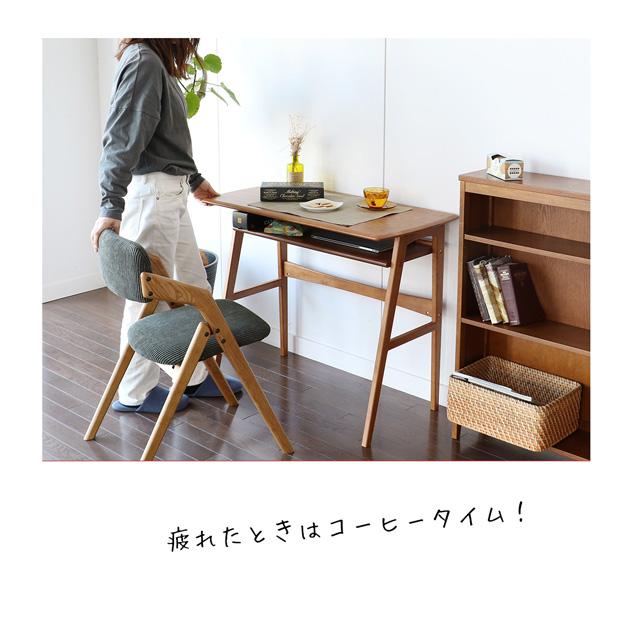 パソコンデスク コンパクト おしゃれ PCデスク 木製デスク 幅90cm