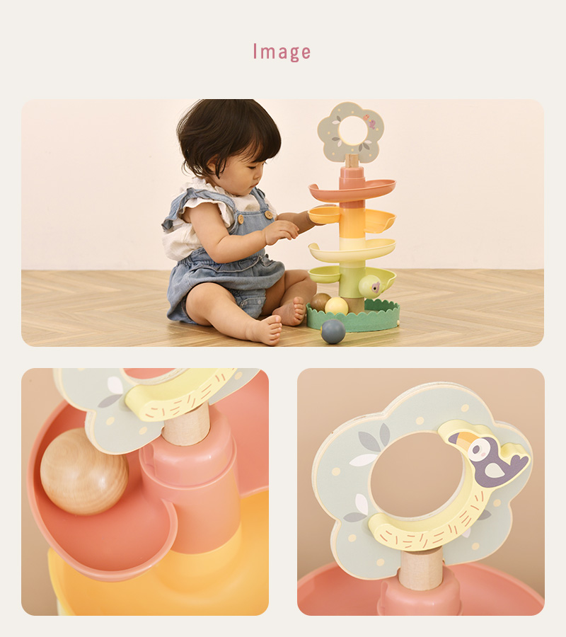 スロープトイ 木のおもちゃ 知育玩具 モンテッソーリ 赤ちゃん 1歳 2歳