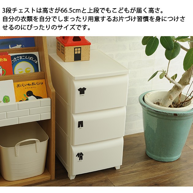 チェスト プラスチックチェスト プラチェスト 3段 tidy　コンパクトチェスト 3段 2個セット