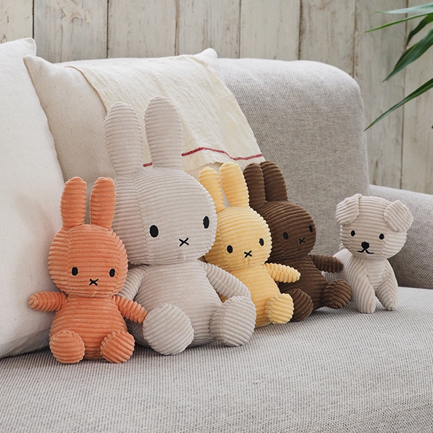 BON TON TOYS Miffy Corduroy 23cm   ミッフィー ぬいぐるみ 人形 シンプル プレゼント ブルーナ MIFFY  