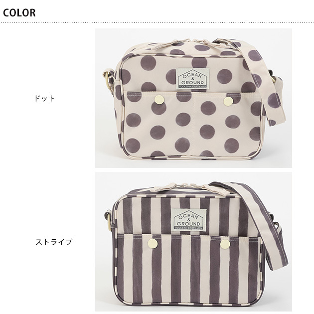 OCEAN＆GROUND オーシャンアンドグラウンド  ショルダーBAG DOT＆STRIPES  ショルダーバッグ キッズ 通園 幼稚園 保育園 バッグ ショルダー おしゃれ かわいい プレゼント  