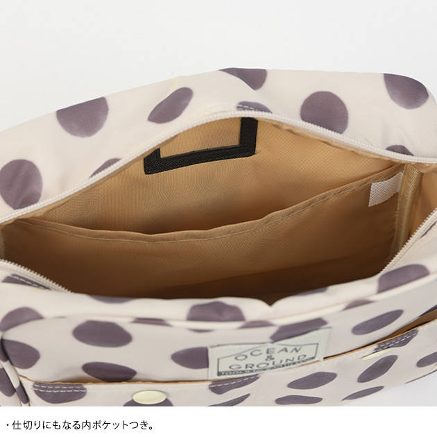 OCEAN＆GROUND オーシャンアンドグラウンド  ショルダーBAG DOT＆STRIPES  ショルダーバッグ キッズ 通園 幼稚園 保育園 バッグ ショルダー おしゃれ かわいい プレゼント  