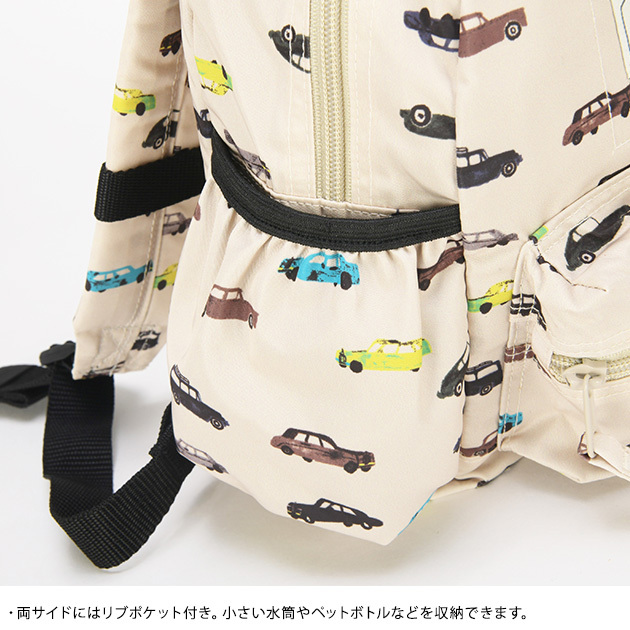 OCEAN＆GROUND オーシャンアンドグラウンド デイパック CAR＆HEART  キッズリュック リュックサック キッズ 子ども 子供 男の子 女の子 おしゃれ かわいい 総柄 通園バッグ リュック バッグ かばん  