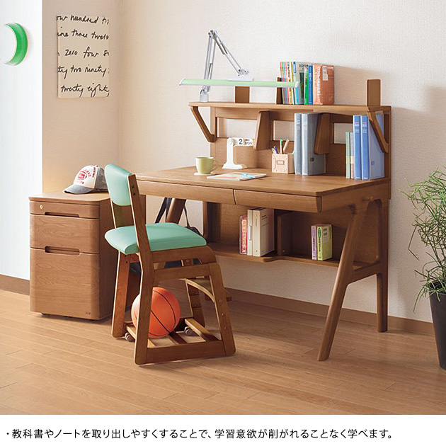 浜本工芸 木製デスク 引き出し付き　学習机 学習机 収納 学習デスク 日本製 浜本工芸 No.09バックパネル 幅100cm