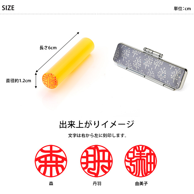 こどもと暮らし 名入れ印鑑 誕生月星座と干支イラスト入りケース付き