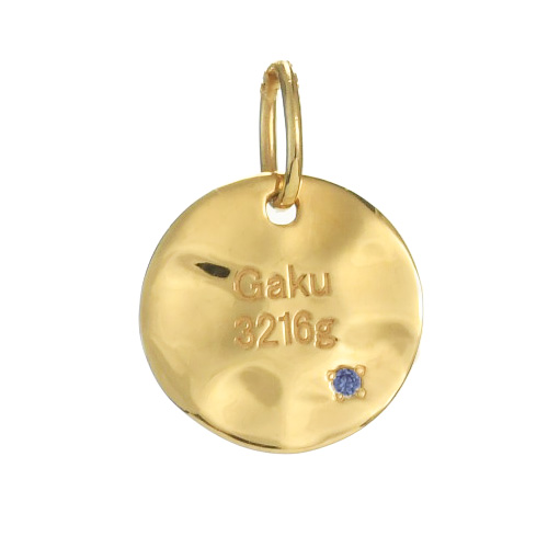 ペンダントトップ プレート コイン イニシャル 名入れ 刻印 アクセサリー 出産祝い 誕生石 刻印チャーム アニバーサリーラウンドプレート |  | 12