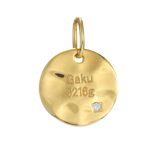 ペンダントトップ プレート コイン イニシャル 名入れ 刻印 アクセサリー 出産祝い 誕生石 刻印チャーム アニバーサリーラウンドプレート |  | 03