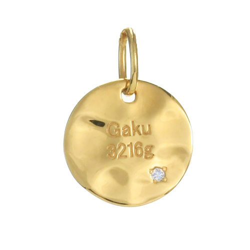ペンダントトップ プレート コイン イニシャル 名入れ 刻印 アクセサリー 出産祝い 誕生石 刻印チャーム アニバーサリーラウンドプレート |  | 06