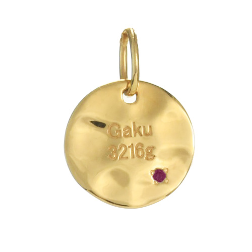 ペンダントトップ プレート コイン イニシャル 名入れ 刻印 アクセサリー 出産祝い 誕生石 刻印チャーム アニバーサリーラウンドプレート |  | 07