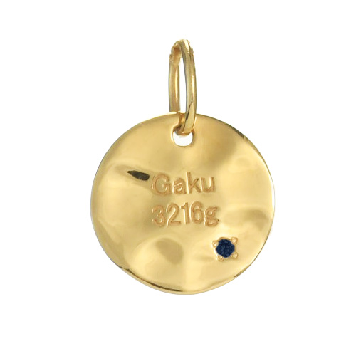 ペンダントトップ プレート コイン イニシャル 名入れ 刻印 アクセサリー 出産祝い 誕生石 刻印チャーム アニバーサリーラウンドプレート |  | 09