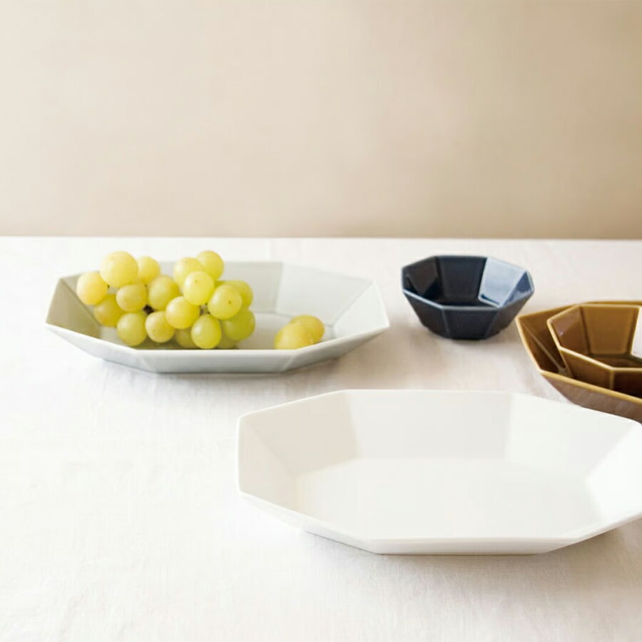 小田陶器 【送料無料】Oct-オクト-26.5八角プレート サイズ長辺26.5cm