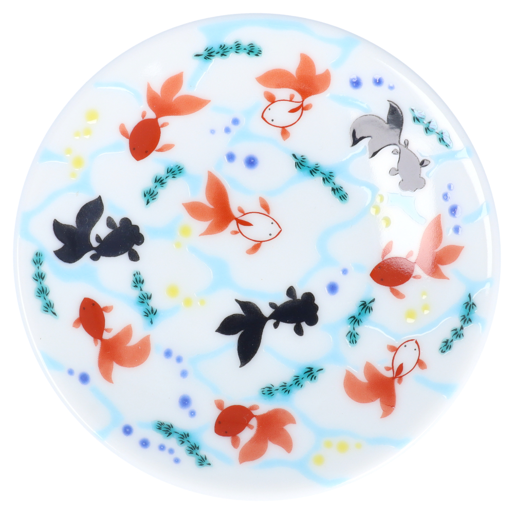 九谷焼 青郊窯 小皿5枚セット 鳥と植物の絵柄／角皿16cm 5柄から選べる色絵豆皿/青郊窯