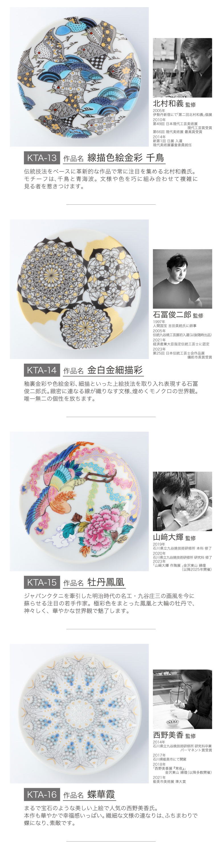 九谷焼 選べる20種類 九谷アート小皿 / Kutani Art