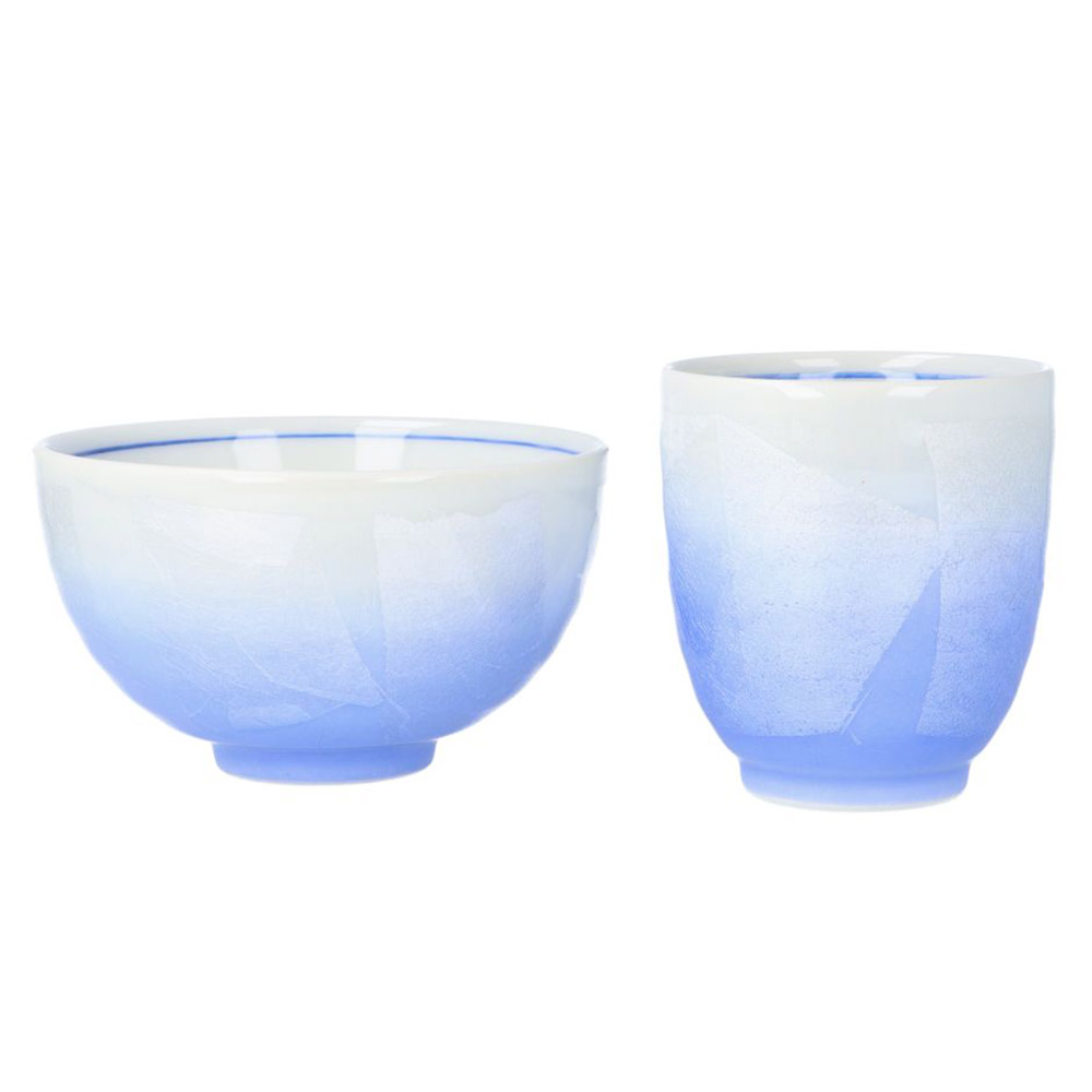 九谷焼 【選べるセット】茶碗・湯呑セット 銀彩/宗秀窯 送料無料 茶碗