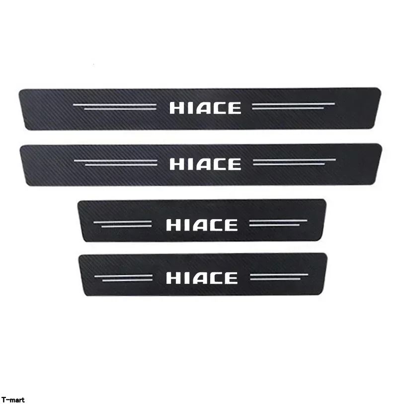 4PCS ドアシル保護装置カーボン境界ハイエース 2023 2016 2017 2018 2019 2020 反スクラッチステッカー | ブランド登録なし | 01