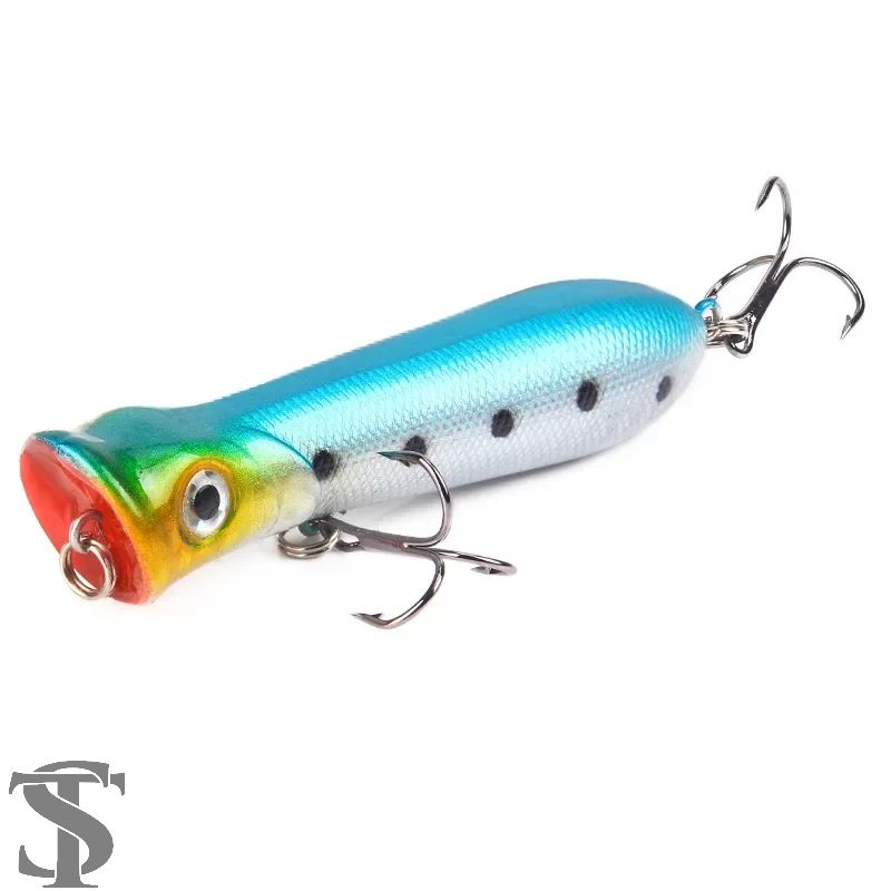並行輸入品 1PCS 8CM 11G ポッパー釣りルアー 6# フック トップ