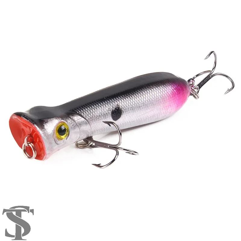 並行輸入品 1PCS 8CM 11G ポッパー釣りルアー 6# フック トップ