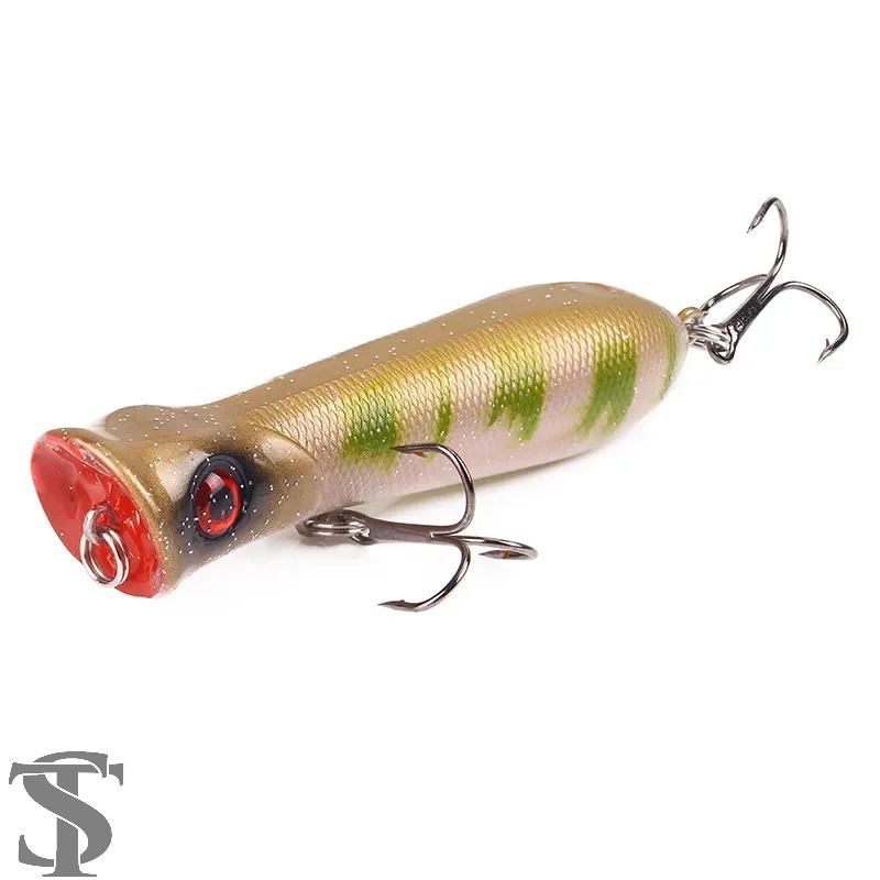 並行輸入品 1PCS 8CM 11G ポッパー釣りルアー 6# フック トップ