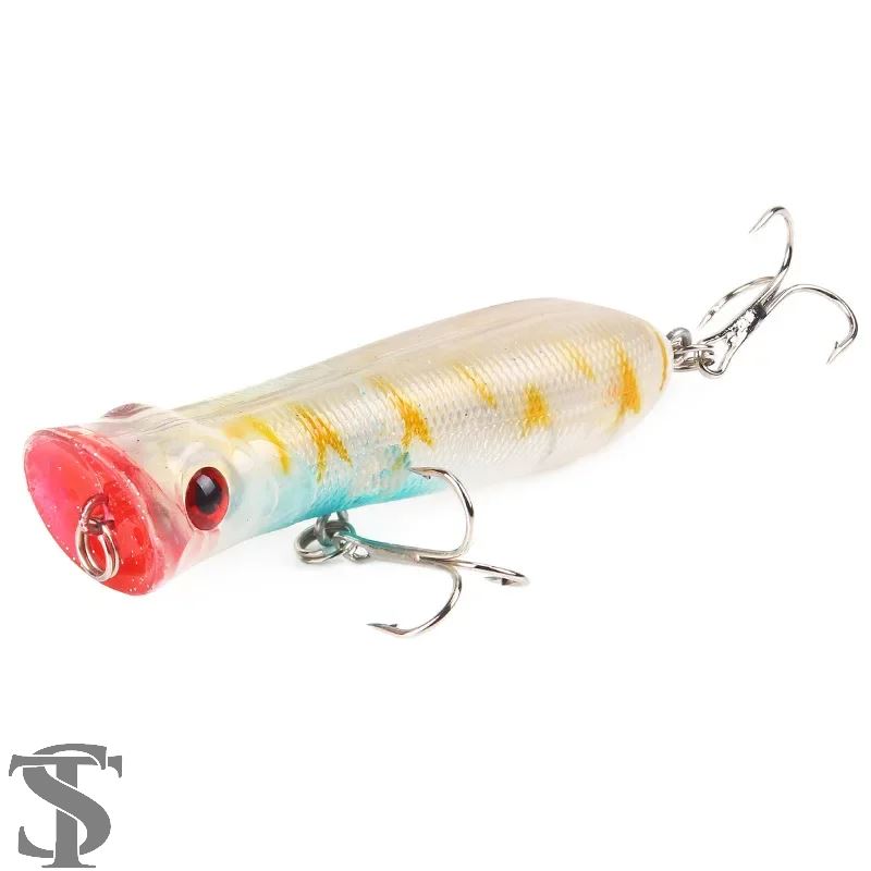 並行輸入品 1PCS 8CM 11G ポッパー釣りルアー 6# フック トップ
