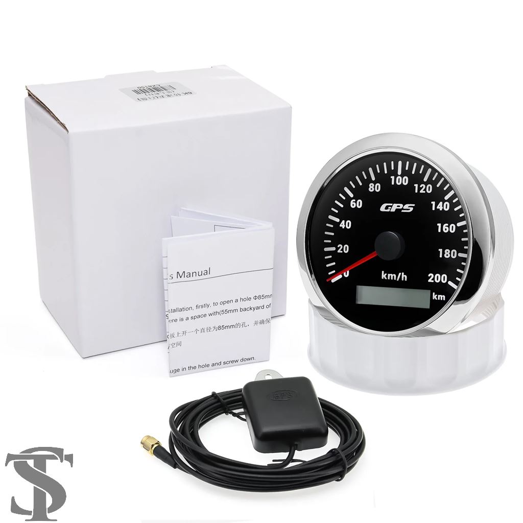 並行輸入品 85 MM GPS スピードメーターゲージ 60/120/200KMH 7 色