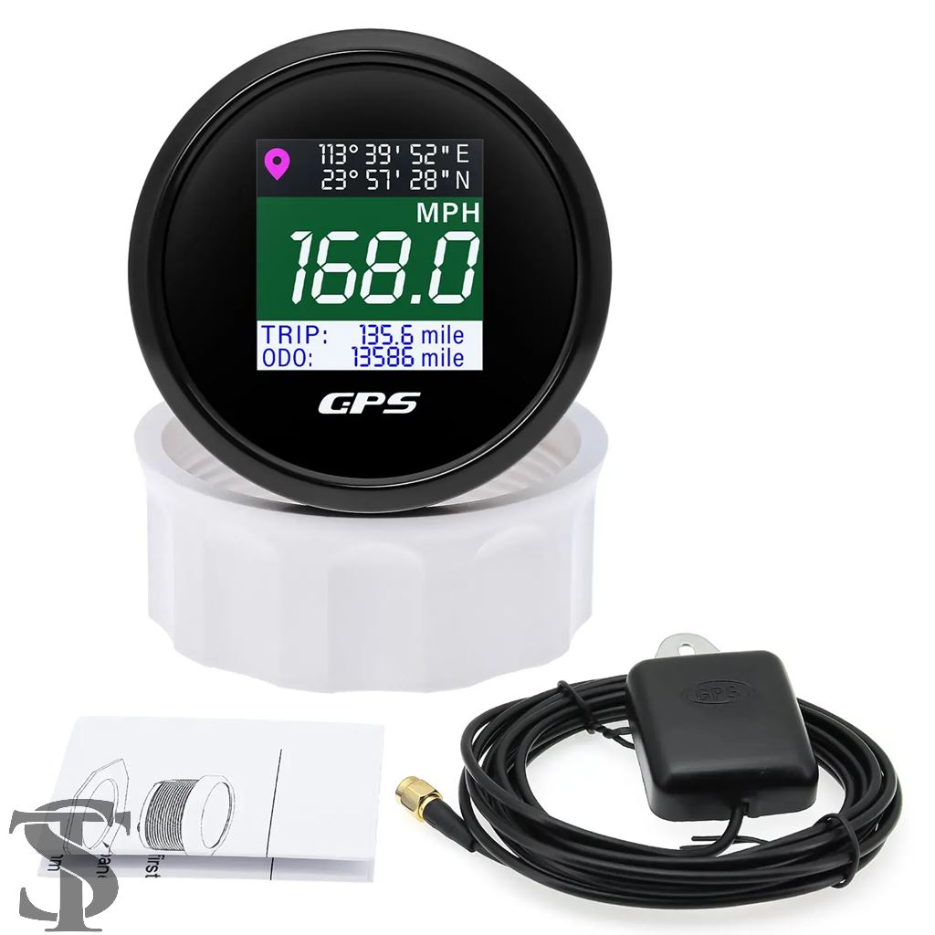 並行輸入品 デジタル GPS スピードメーター 52 MM 12V 24V TFT