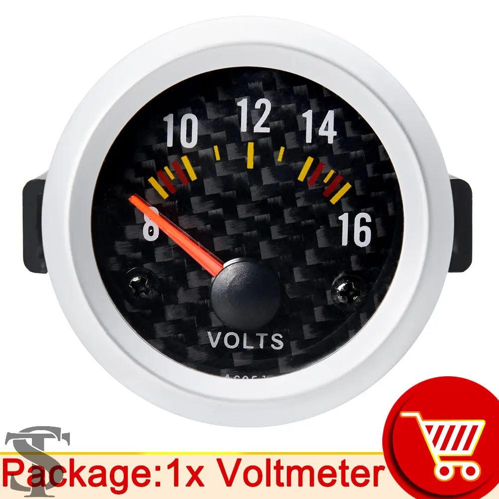 Auto Meter オートメーター 電圧計ボルトメーター 52φ自動車用正規品 並行輸入品 52 MM電圧計ゲージボルトメーター 12V 自動車計器電圧計 8