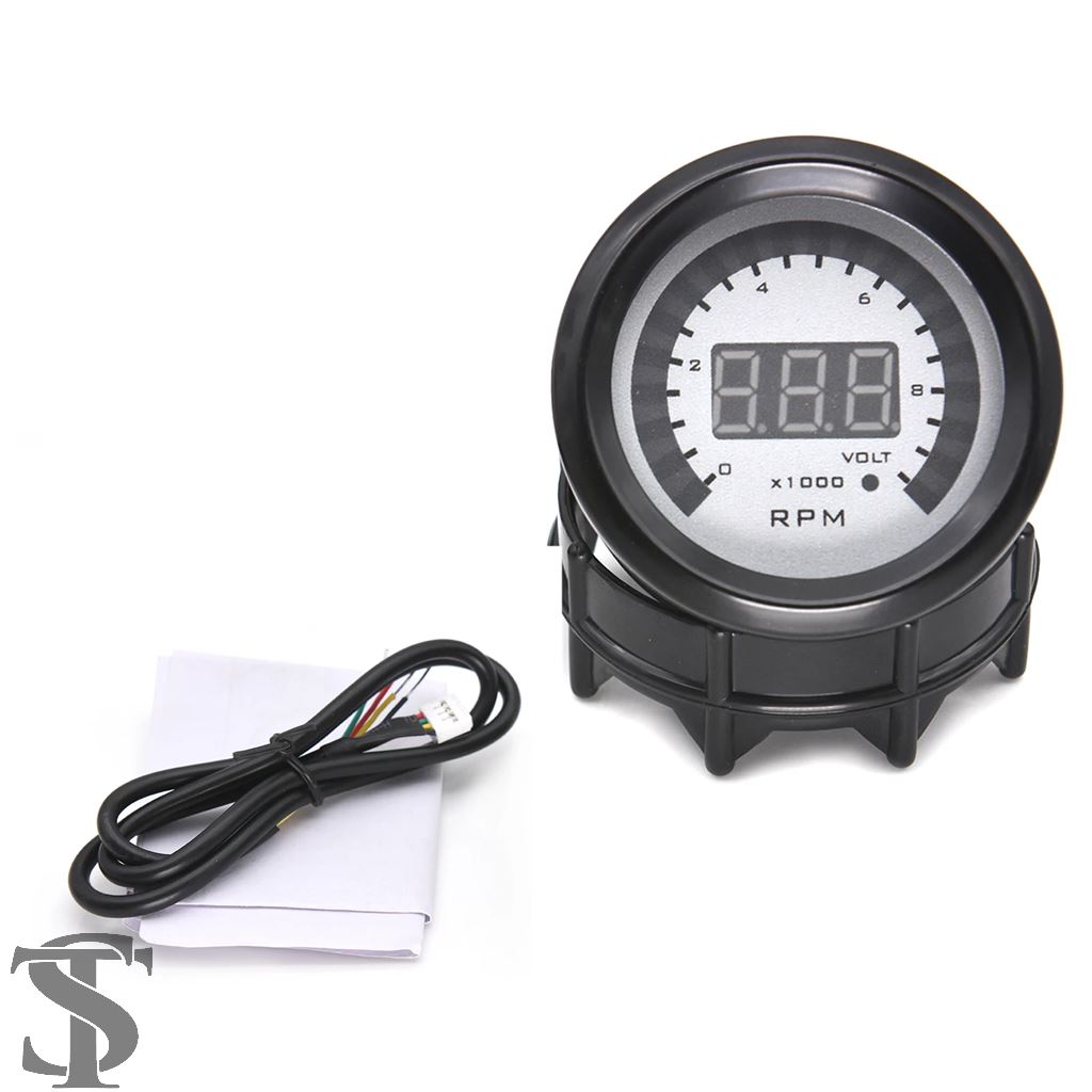 並行輸入品 ガソリン車 12V デジタルタコメーター 52 MMゲージ 10000