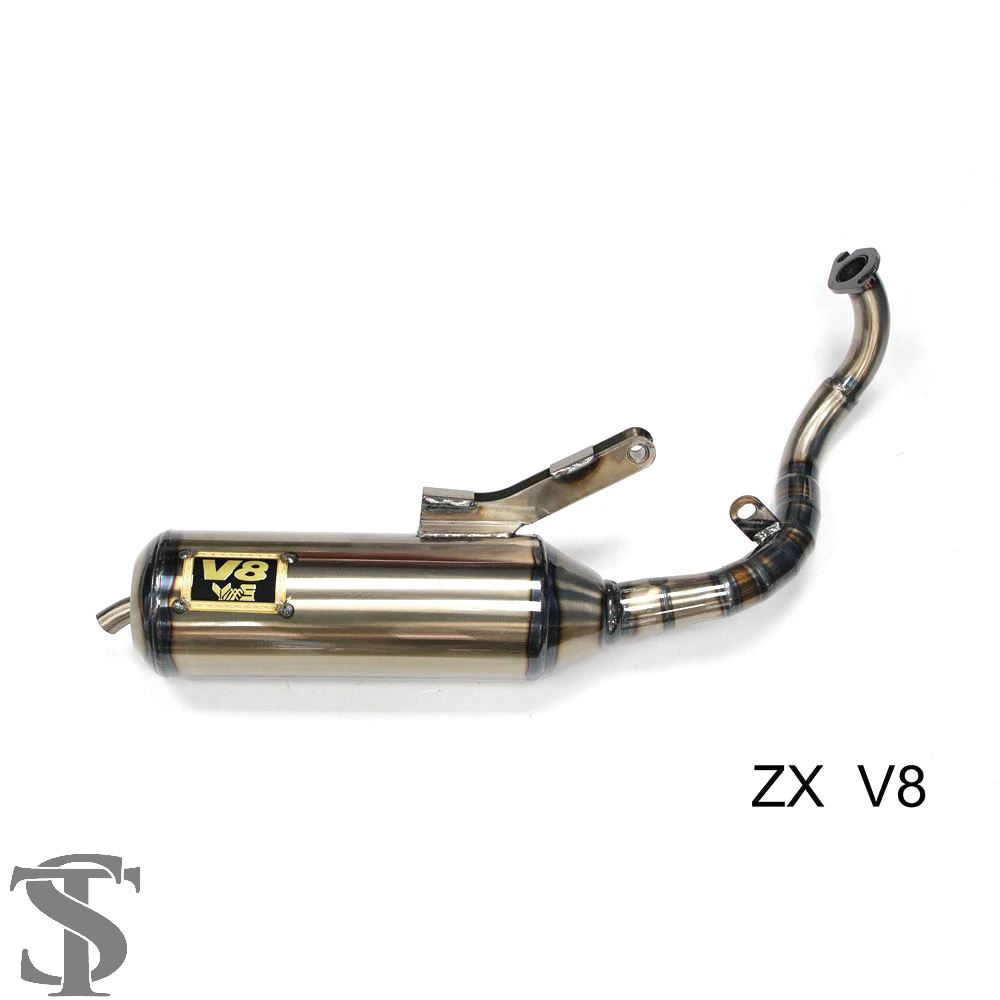 バイク V8 マフラーレーシングフルエキゾーストシステムジョグ