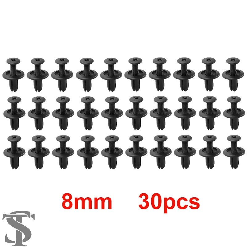 8MM/6MM プラスチックリベット留め具ネジ フェンダーバンパーネジクリップリベット 自動車用8MM穴プラスチックプッシュピンクリップ カーアクセサリー | ブランド登録なし | 05