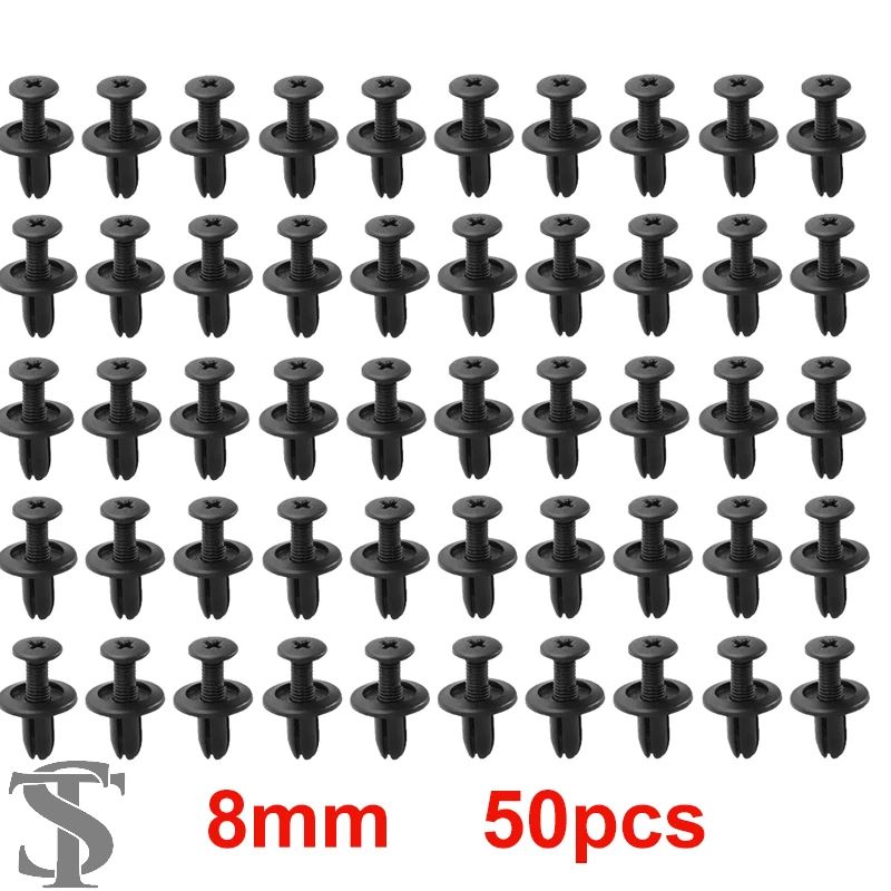 8MM/6MM プラスチックリベット留め具ネジ フェンダーバンパーネジクリップリベット 自動車用8MM穴プラスチックプッシュピンクリップ カーアクセサリー | ブランド登録なし | 06