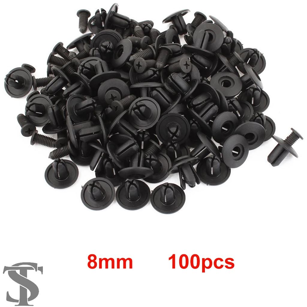 8MM/6MM プラスチックリベット留め具ネジ フェンダーバンパーネジクリップリベット 自動車用8MM穴プラスチックプッシュピンクリップ カーアクセサリー | ブランド登録なし | 07
