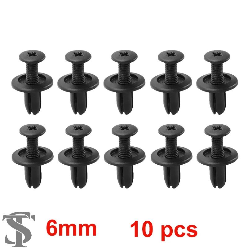 8MM/6MM プラスチックリベット留め具ネジ フェンダーバンパーネジクリップリベット 自動車用8MM穴プラスチックプッシュピンクリップ カーアクセサリー | ブランド登録なし | 01