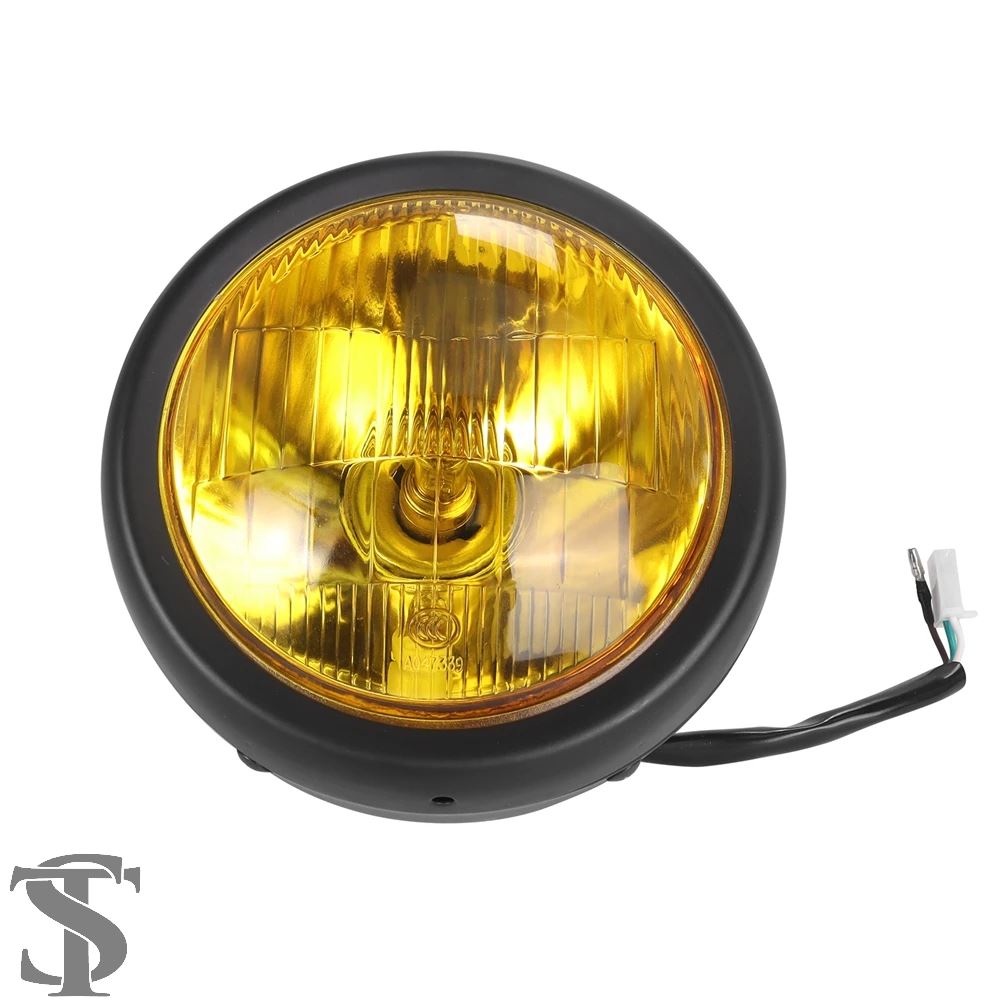 並行輸入品】レトロレンズバイクラウンドフロントヘッドライト CG125