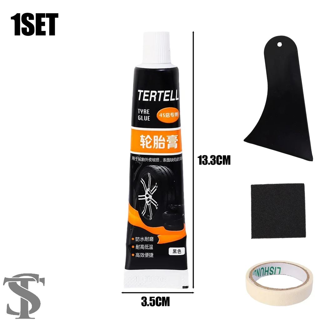 30ML タイヤリペア接着剤 耐摩耗性 強力粘着力 タイヤサイドウォール傷防止 特殊パッチツール 自動車アクセサリー | ブランド登録なし | 01