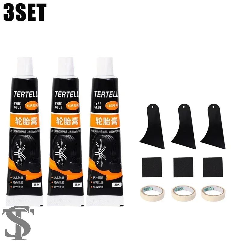30ML タイヤリペア接着剤 耐摩耗性 強力粘着力 タイヤサイドウォール傷防止 特殊パッチツール 自動車アクセサリー | ブランド登録なし | 03