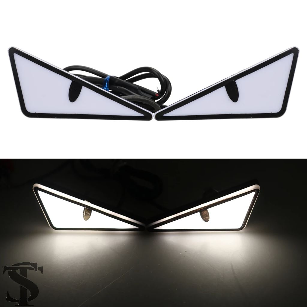 大型！LED デビルアイ　2個セット 並行輸入品 2個入り バイク用 デビルアイ LED 汎用カスタム装飾信号灯
