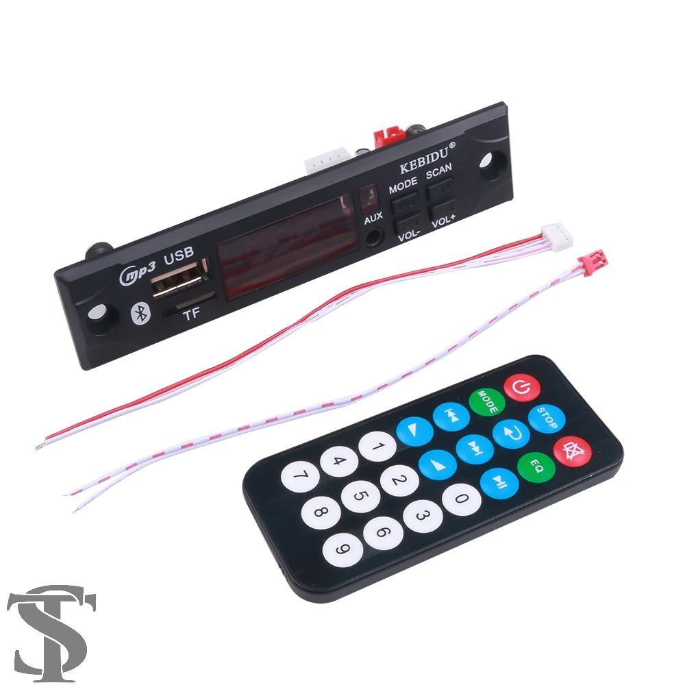 カーオーディオ FM ラジオモジュールワイヤレス BLUETOOTH 5V 12V MP3 WMA デコーダボード MP3 プレーヤーリモコンサポート USB TF | ブランド登録なし | 01
