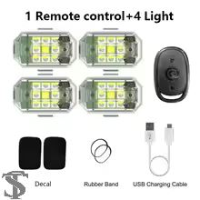並行輸入品 LEDストロボライト ワイヤレスリモコン 車用 バイク ムード