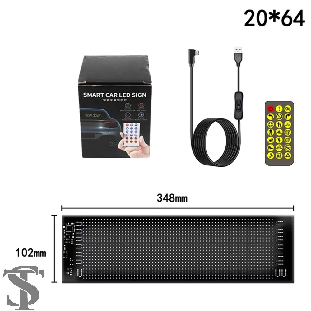 1/2個入り 車用LEDフロントガラス ライトトラック用 発光シグナル LEDサイン デビルズアイライト タクシー用スマートダイナミックディスプレイパネル USB | ブランド登録なし | 01