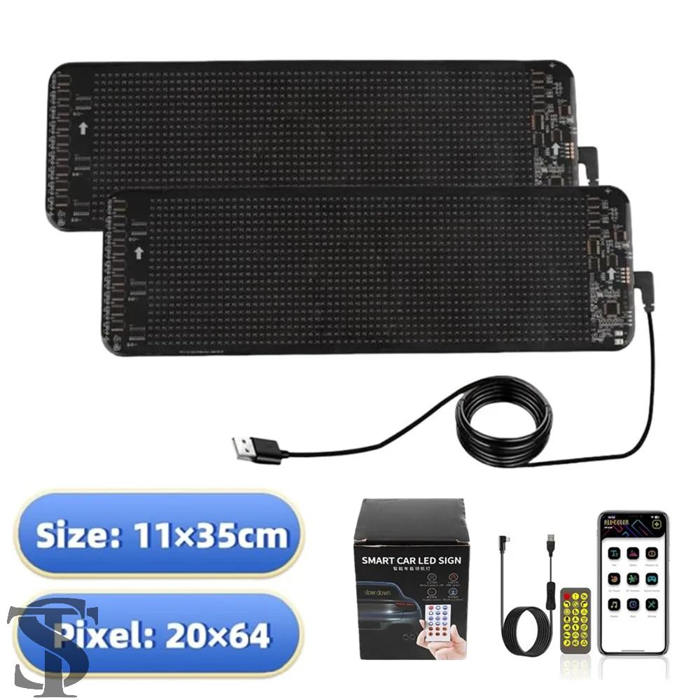 1/2個入り 車用LEDフロントガラス ライトトラック用 発光シグナル LEDサイン デビルズアイライト タクシー用スマートダイナミックディスプレイパネル USB | ブランド登録なし | 02