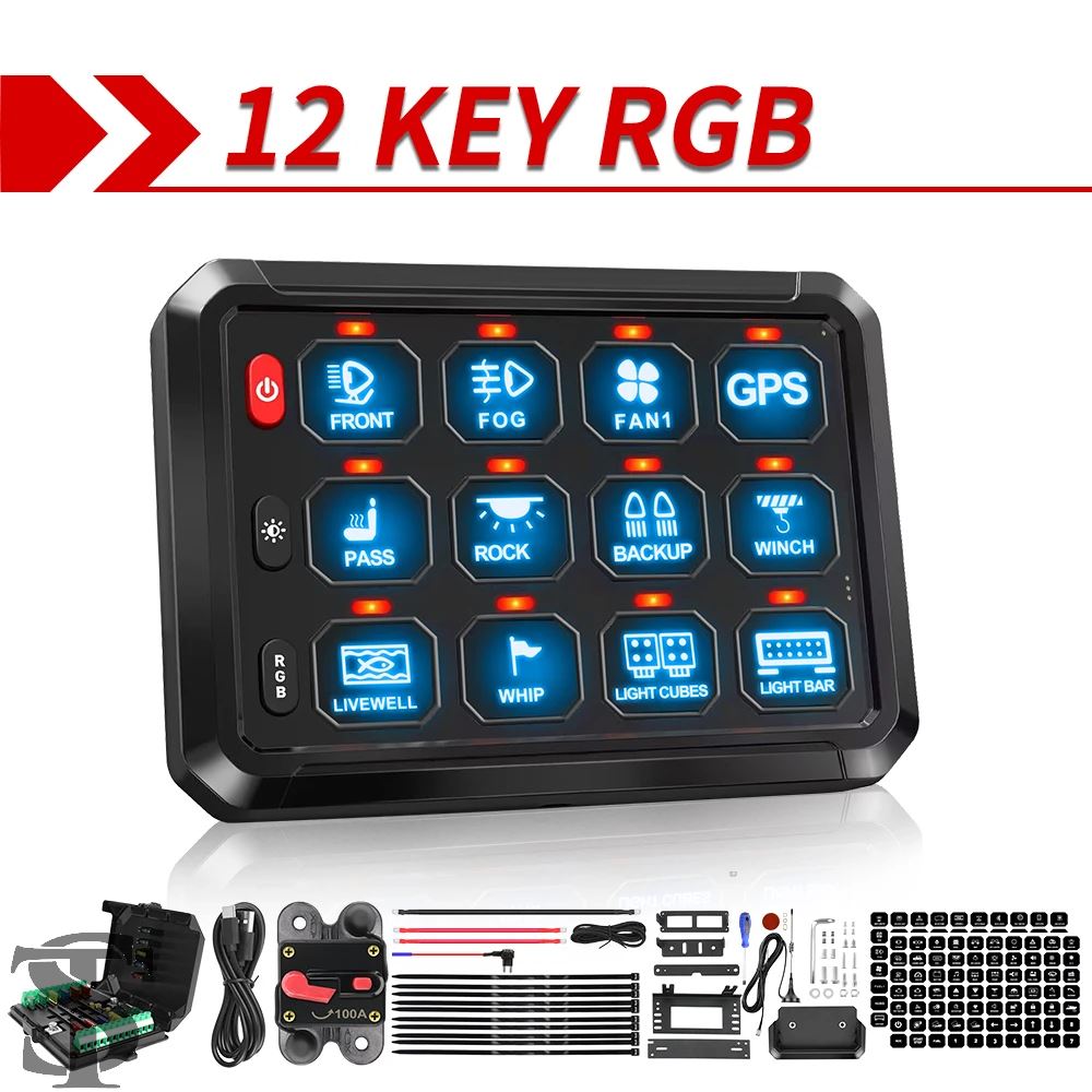 並行輸入品 COLIGHT 12 ギャング RGB スイッチパネル多機能プッシュ