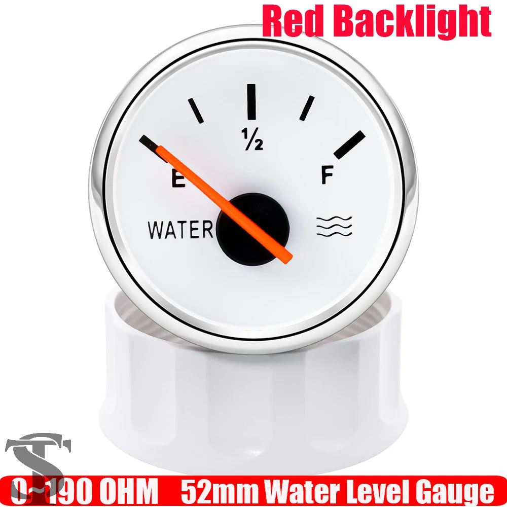 並行輸入品 0-190 オーム水フロートセンサー + 水位計赤色 LED 52 MMウォータータンクメーターインジケータマリンカー RV ...