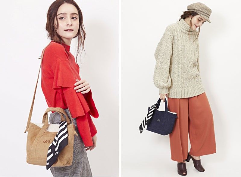 SMIRNASLI Lee コラボレーション 限定 Reversible Mini Tote リバーシブル ミニ トート ムートン ボア コーデュロイAW 新作 秋冬