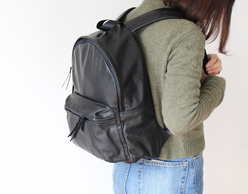 【美品】PORTER ブラック デイパック・リュック PORTER ポーター フランク デイパック(S) 198-01345 吉田カバン
