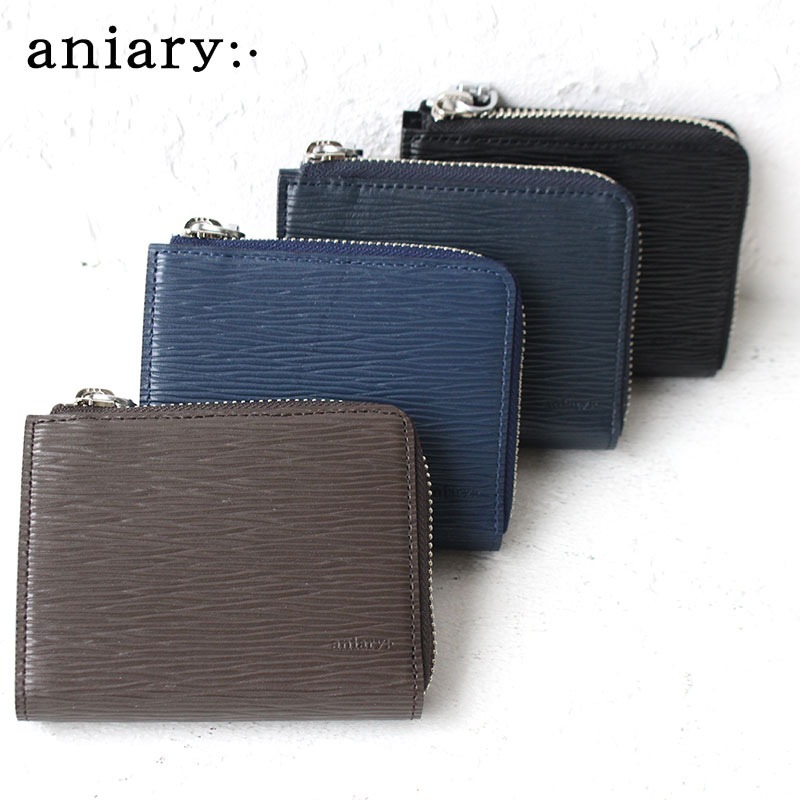 アニアリ 財布 2つ折り財布 L字ウォレット aniary Wave Leatherr 16