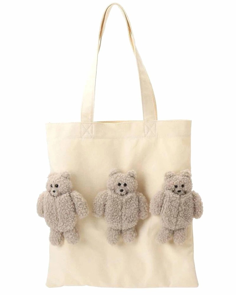 メリージェニー くま Bear Bear Bear Merry Jenny くまさん トートバッグ テディベア ぬいぐるみ バッグ 縦型 キャンバス 肩掛け 女性 東西南北屋 通販 Paypayモール