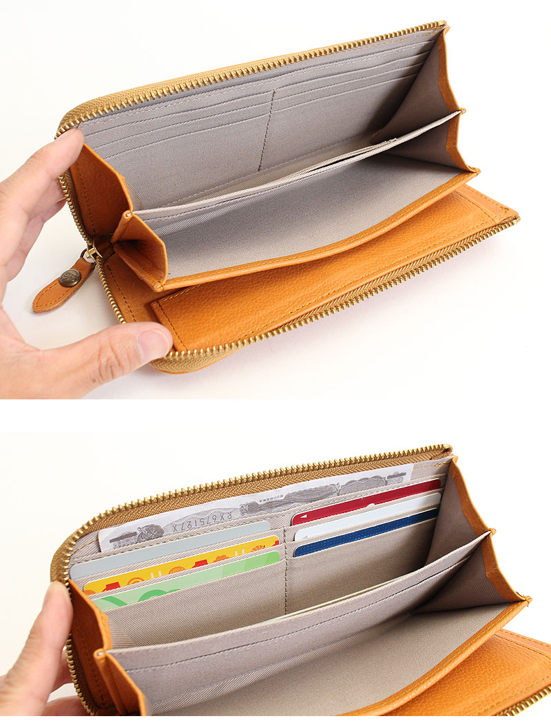 Folna フォルナ ナチュラヌメ Lファスナー長財布 長財布 2993822 L字