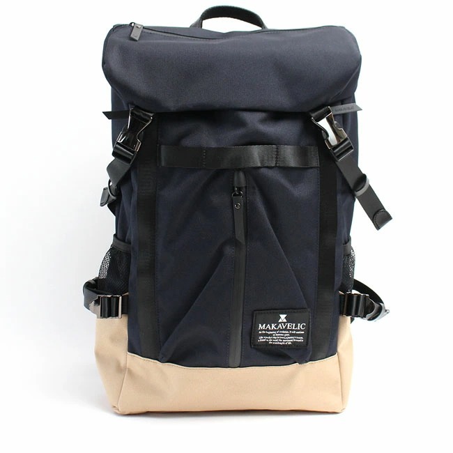 マキャベリック リュック デイパック MAKAVELIC CHASE DOUBLE LINE 2 BACKPACK 3120-10126 リュックサック バックパック 黒