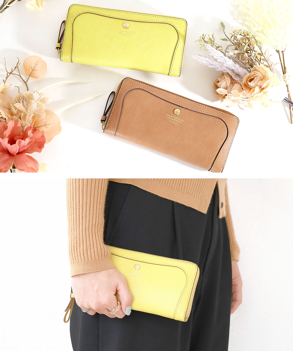 ポイント10%  FRAMEWORK フレームワーク アコーディオン 長財布 財布 ロングウォレット ラウンドファスナー さいふ やぎ革 豚革 正規品 女性 レザー 本革 45911 akz015 FRAMeWORK（フレームワーク） アコーディオン 長財布 財布 ロング