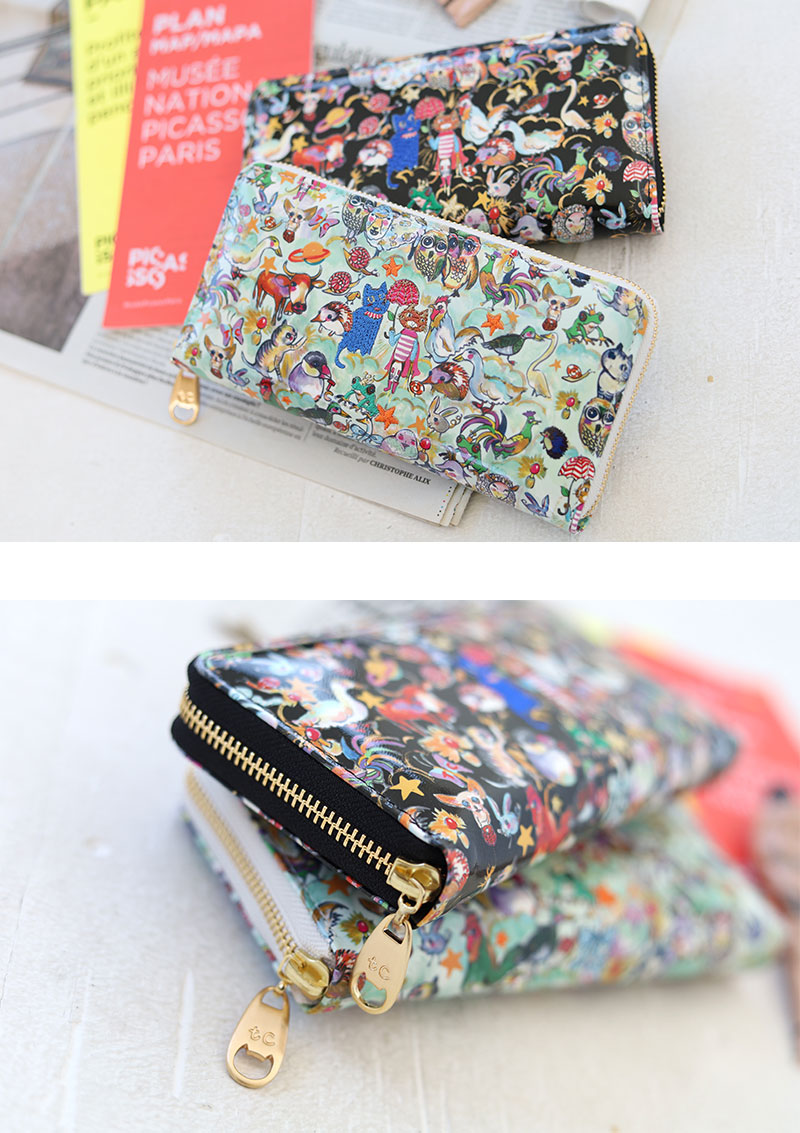 tsumori chisato CARRY ツモリチサト 森のどうぶつたち 長財布 L